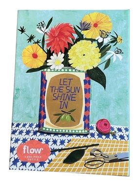 1000:Piece Jigsaw Puzzle “Let The Sun Shine In” Simple Tin Bright Flowers